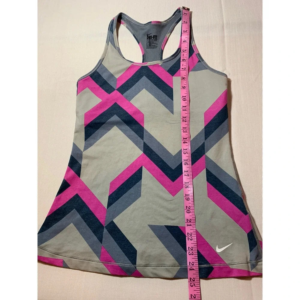Nike Dri Fit Racerback Geometric Design Tank Top Size Medium
